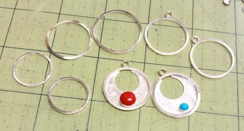 Judy Larson's Disc Cutter Earrings Remodel - , Metalwork, Cutting, Cutting Tool, Cutters, Filing, Finishing, Butane Torch, Soldering, Solder, add a little color to your life